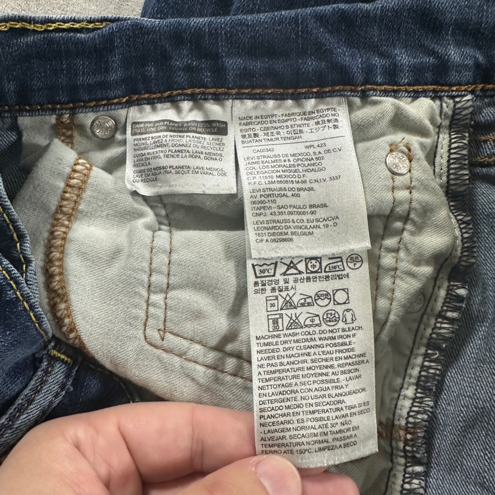 Levi's 527 Slim Bootcut Jeans Mens 36x30 Blue Medium Wash Denim Pants - Picture 6 of 10